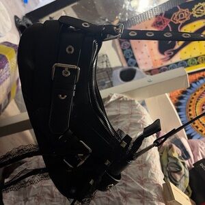 Black Buckle Strap Bag